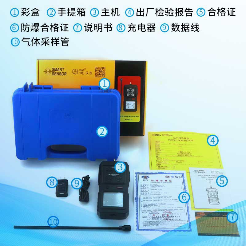 AR8900C泵吸式四合一气体检测仪